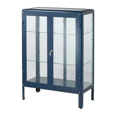ФАБРИКОР Шкаф-витрина - синий  - IKEA
