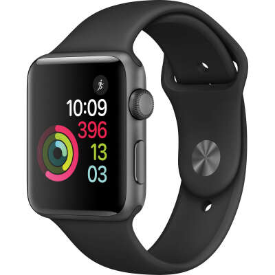 Смарт-часы Apple Watch Series 2 42mm Space Gray Aluminum Case Black Sport Band (ZKMP062LL/A)