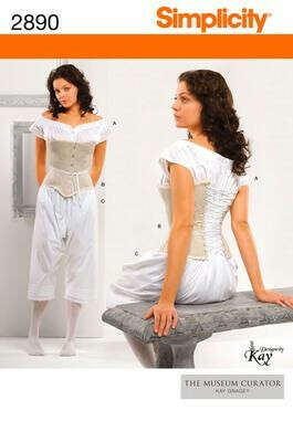 Womens Drawers, Corset Costume Sewing Pattern 2890 Simplicity