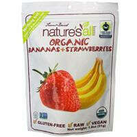 Nature's All, Organic Bananas + Strawberries, 1.8 oz (51 g)