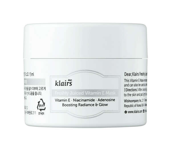 KLAIRS Несмываемая маска с витамином Е Freshly Juiced Vitamin E Mask 15ml, DEAR,