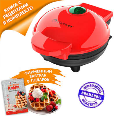 Вафельница iSottcom Waffle Maker, красный