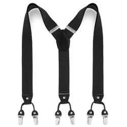 Breite Schwarze Clips Hosenträger