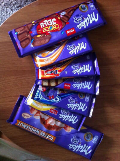 Попробовать все вкусы шоколада "Milka"