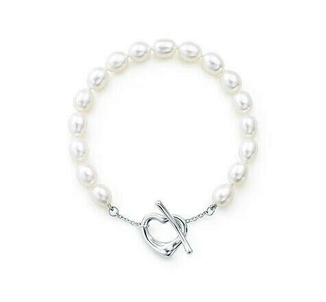 Браслет Tiffany&Co жемчужный с сердечком