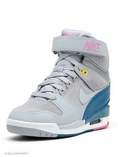 Кроссовки WMS NIKE AIR REVOLUTION SKY HI Nike. Цвет светло-серый, морскаяволна. Превосходные кроссовки, верх которых выполнен из практичного материала - интернет-магазин Wildberries.ru