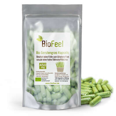 Bio Gerstengras Kapseln, 180 Stk., 450mg