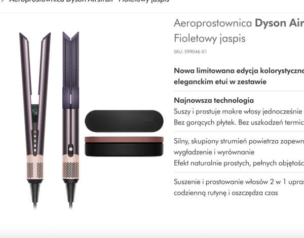 Aeroprostownica Dyson Airstrait™