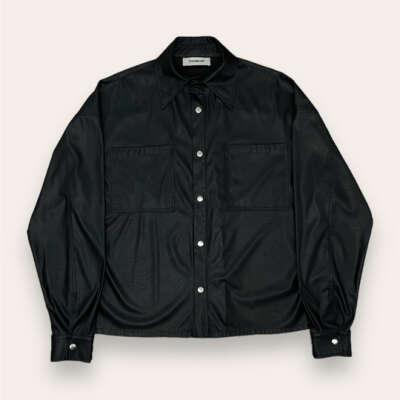 Oversized Eco-Leather shirt