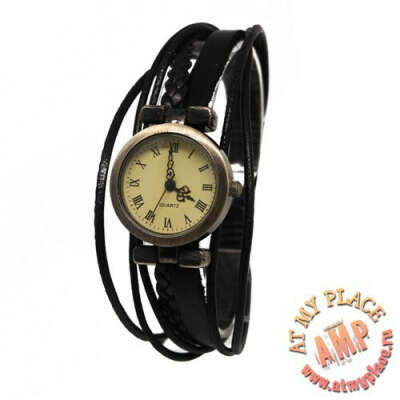 Черные часы Old-time
