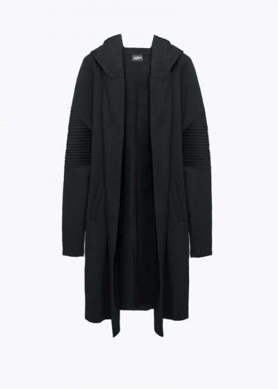 BIKER MANTLE. BLACK