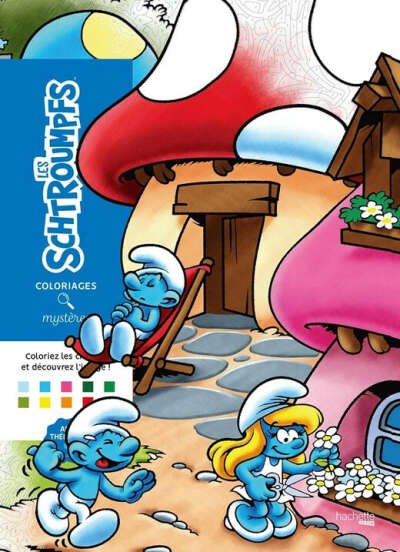 Раскраска оригинальная Hachette Schtroumpfs
