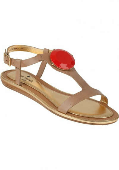 Ippolita Flat Sandal Dark Natural Leather