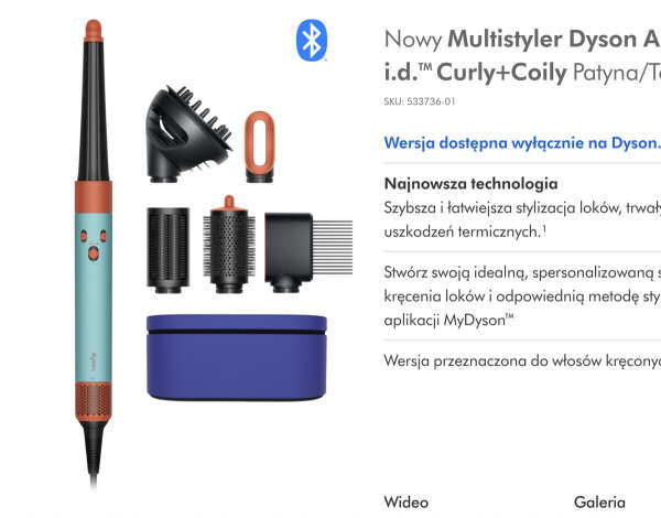 Nowy Multistyler Dyson Airwrap i.d.™ Curly+Coily Patyna/Topaz