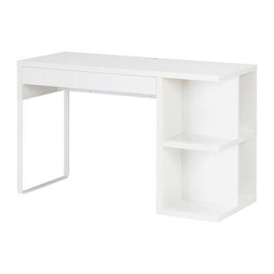 МИККЕ Письменный стол с отделением д/хран - белый  - IKEA