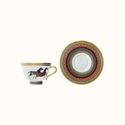 Tasse à thé et soucoupe Cheval d'Orient