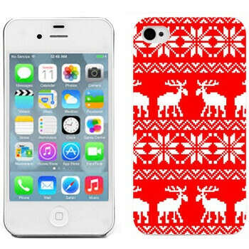 Чехол на iPhone 4S "Зимний орнамент2"
