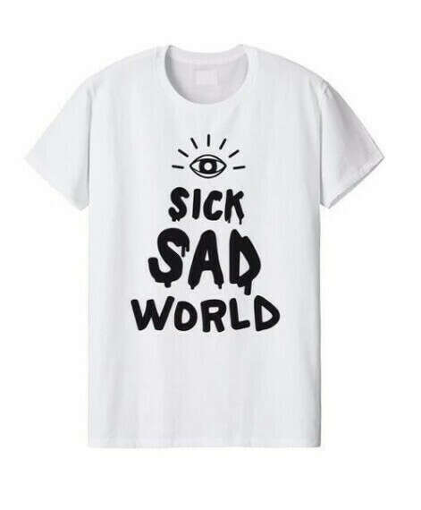 Оверсайз футболка "Sick sad world"