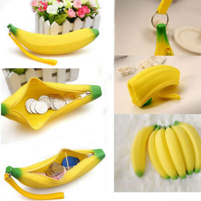Silicone Portable Banana Coin Pencil Case by DDLBiz