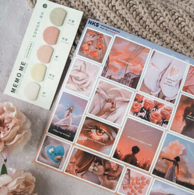 Набор наклеек 🧡🌸 Что-то о любви