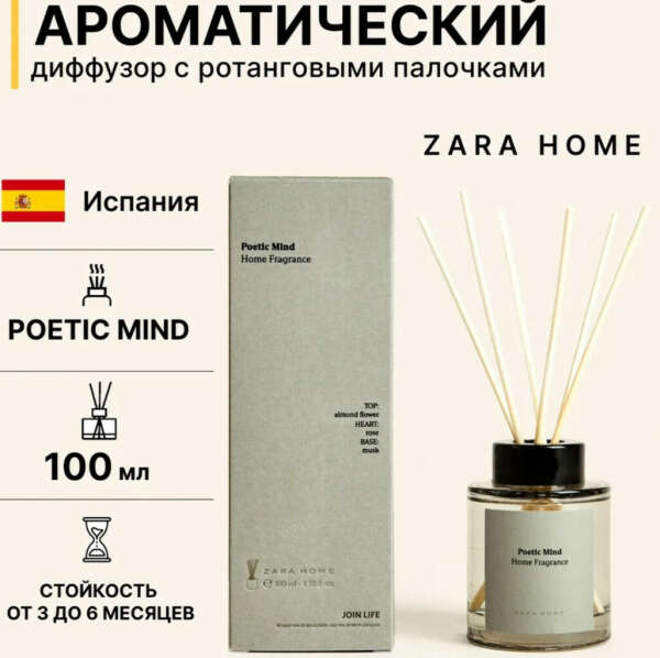 Ароматизатор для дома ZARA HOME, Poetic Mind, 100 мл