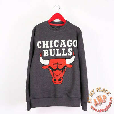 Темно-серая толстовка-свитшот Chicago Bulls