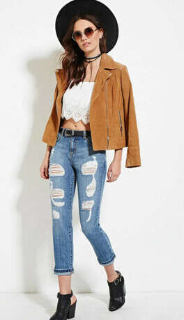 Distressed Boyfriend Jeans
