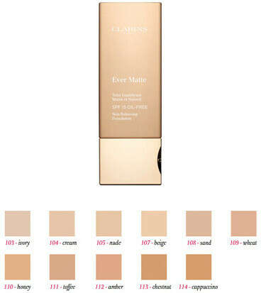 Тональный крем с матирующим эффектом Ever Matte от Clarins 105\107 оттенок