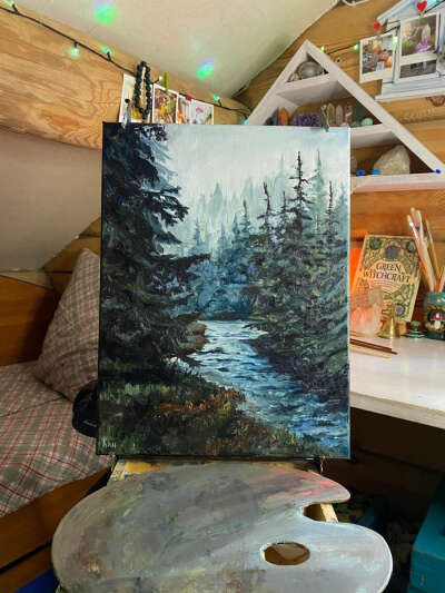 Картина "Таинственная река" 40×50