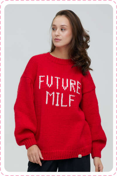 Свитер «Future milf» red