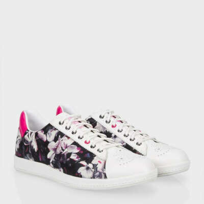 Paul Smith Shoes - Magnolia Print Leather Rabbit Trainers