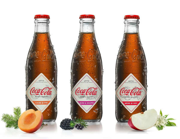 Coca-Cola Specialty - набор 3 вкуса (ежевика-можжевельник, абрикос-сосна, яблоко-бузина) (Румыния), 250 мл (3 шт)